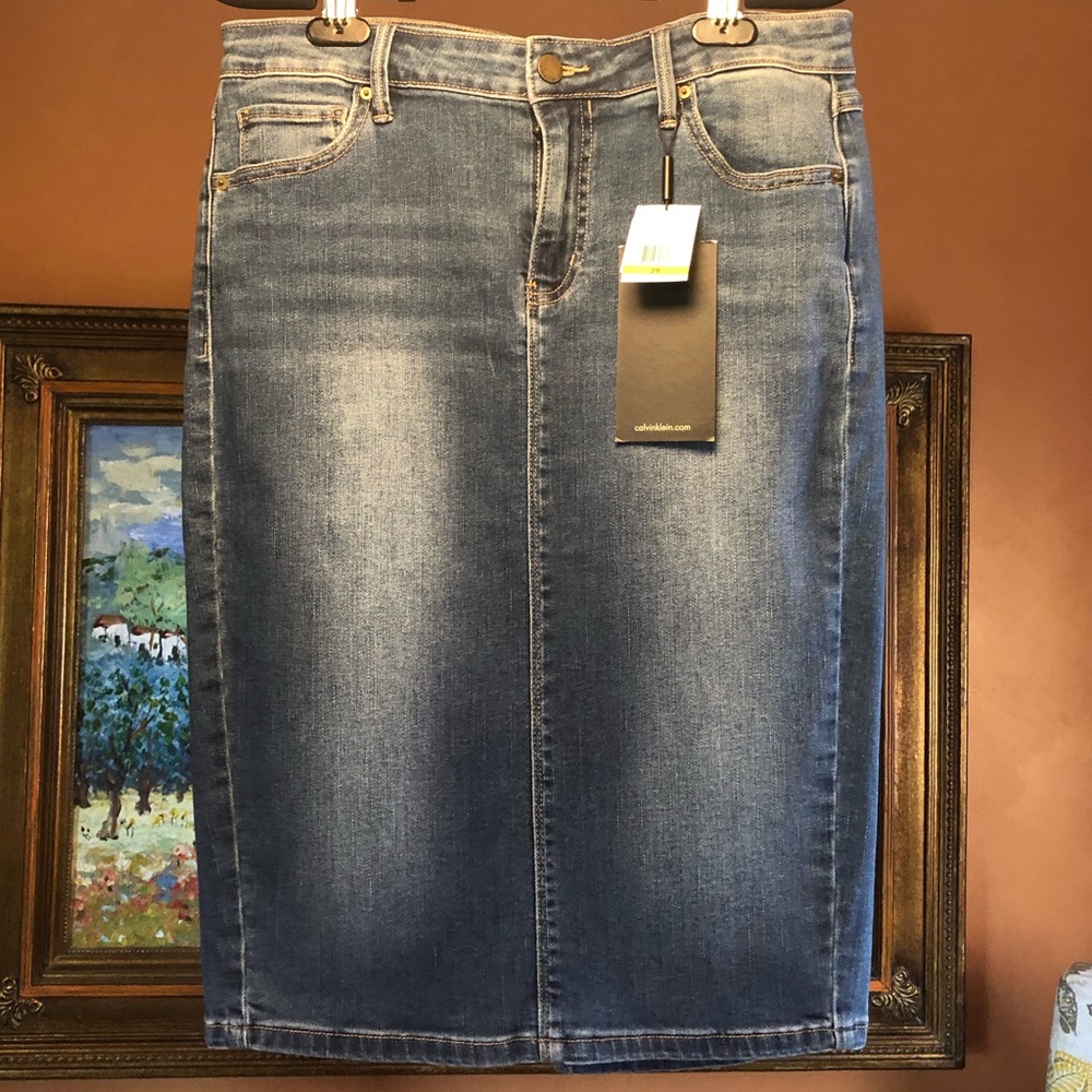 Jean Skirt, Fitted Calvin Klein, 29W